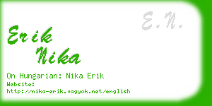 erik nika business card